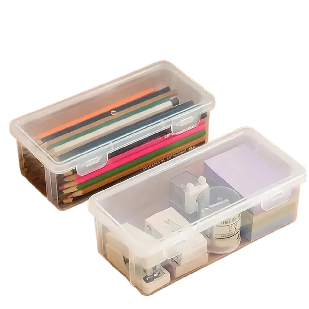 Estuche for lápices transparente de 4 piezas Para Oficinas Y Escuelas