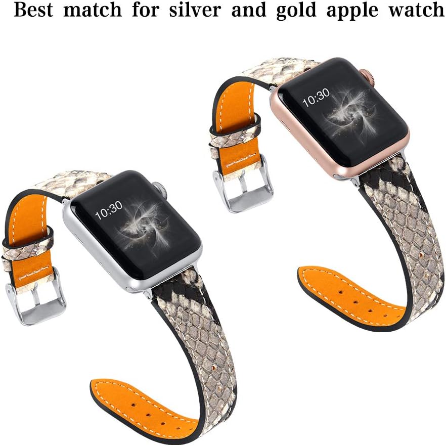 OULUCCI Compatible Leather Replacement iWatch Image