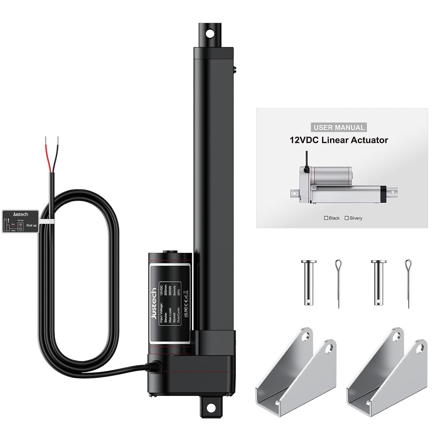 Linearmotor Verstellantrieb Toröffner Linear Actuator Motor 12v DC 750N 200mm