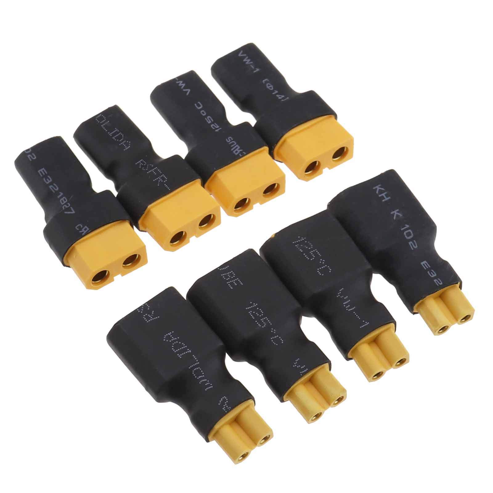 YINETTEK XT30 Auf XT60 Adapter Set – 4 Paare, Kabellos, Für RC-Modelle (Autos, Drohnen, Flugzeuge) & Ladegeräte