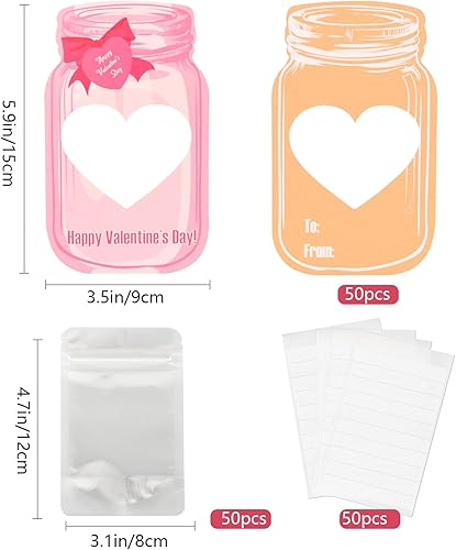 Miniatura 3 de Tarjetas del día de San Valentín para niños, paquete de 50 tarjetas de San Valentín, tarjetas de intercambio de feliz día de San Valentín para