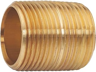 3/4 in x Close Thread Red Brass Pipe Nipple, Pipe Nipple-Each