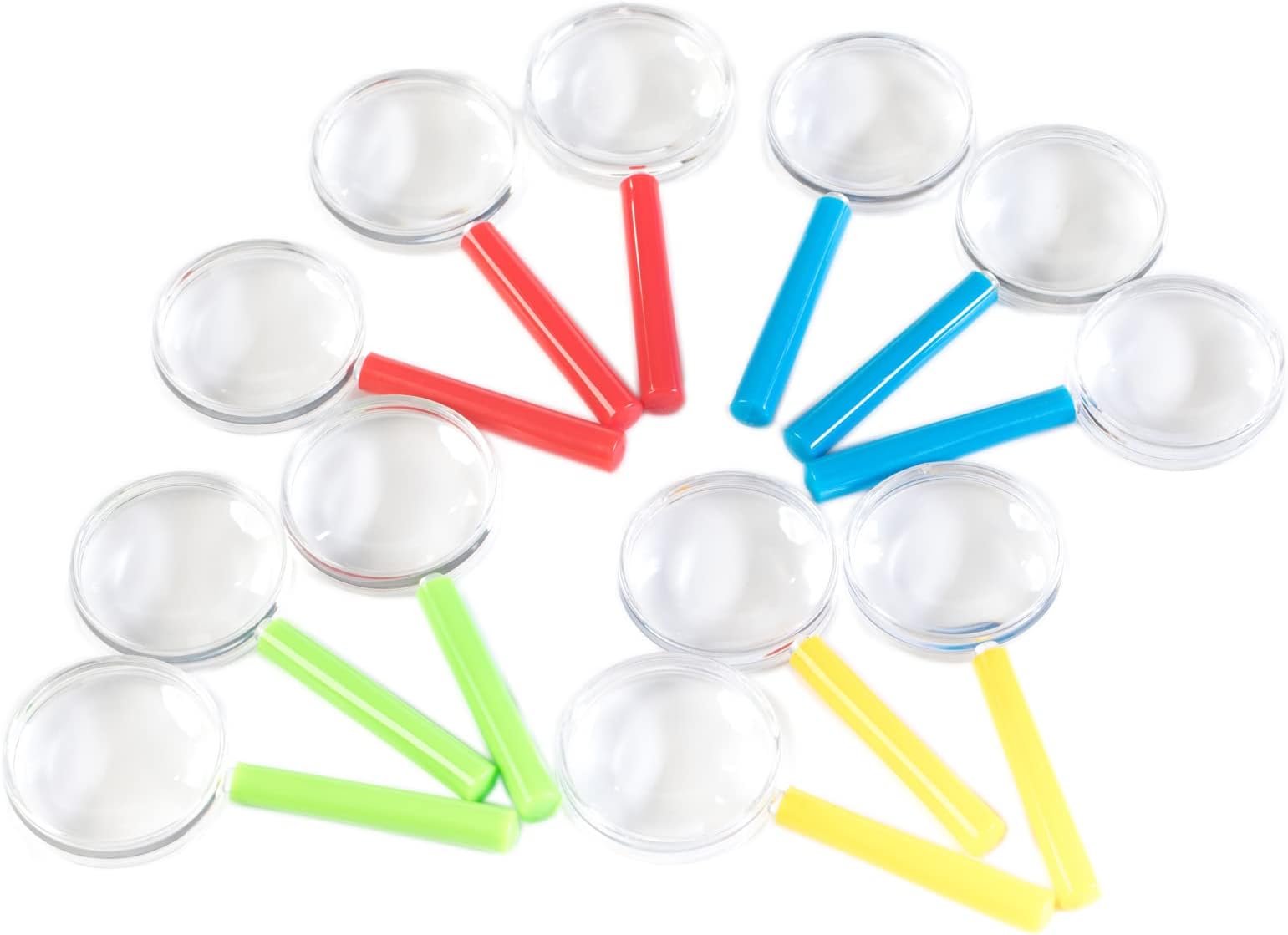 HujiPlastic Magnifying Glasses for Children's Party Favors Birthday Parties School (12 PCS, Magnifying Glasses)