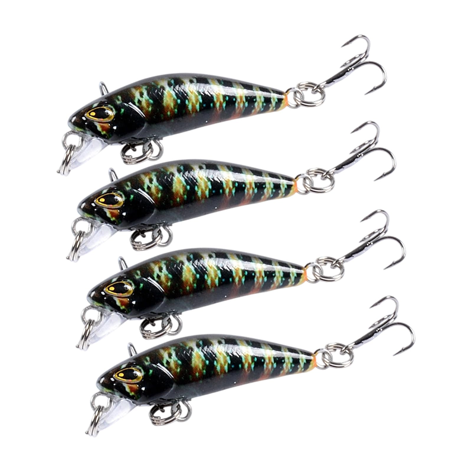 QIAOLIDA Realistic Painting Fishing Lures With Hook Artificial Sinking Hard Baits for Perches Fishing In Saltwater