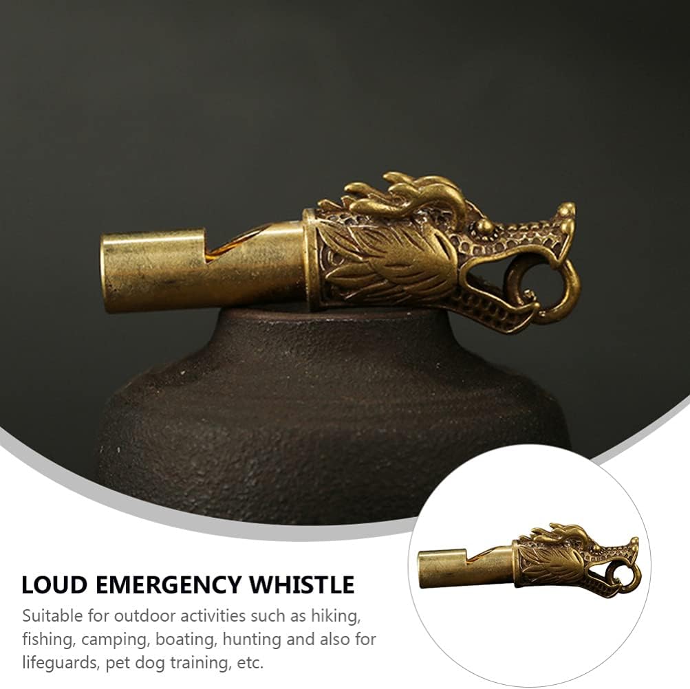 2pcs Faucet Whistle Dragon Head Whistle Outdoor Accessory Camping Whistle Metal Whistle Copper Whistle Safety Whistle Portable Whistle Emergency Whistle Sports Whistle