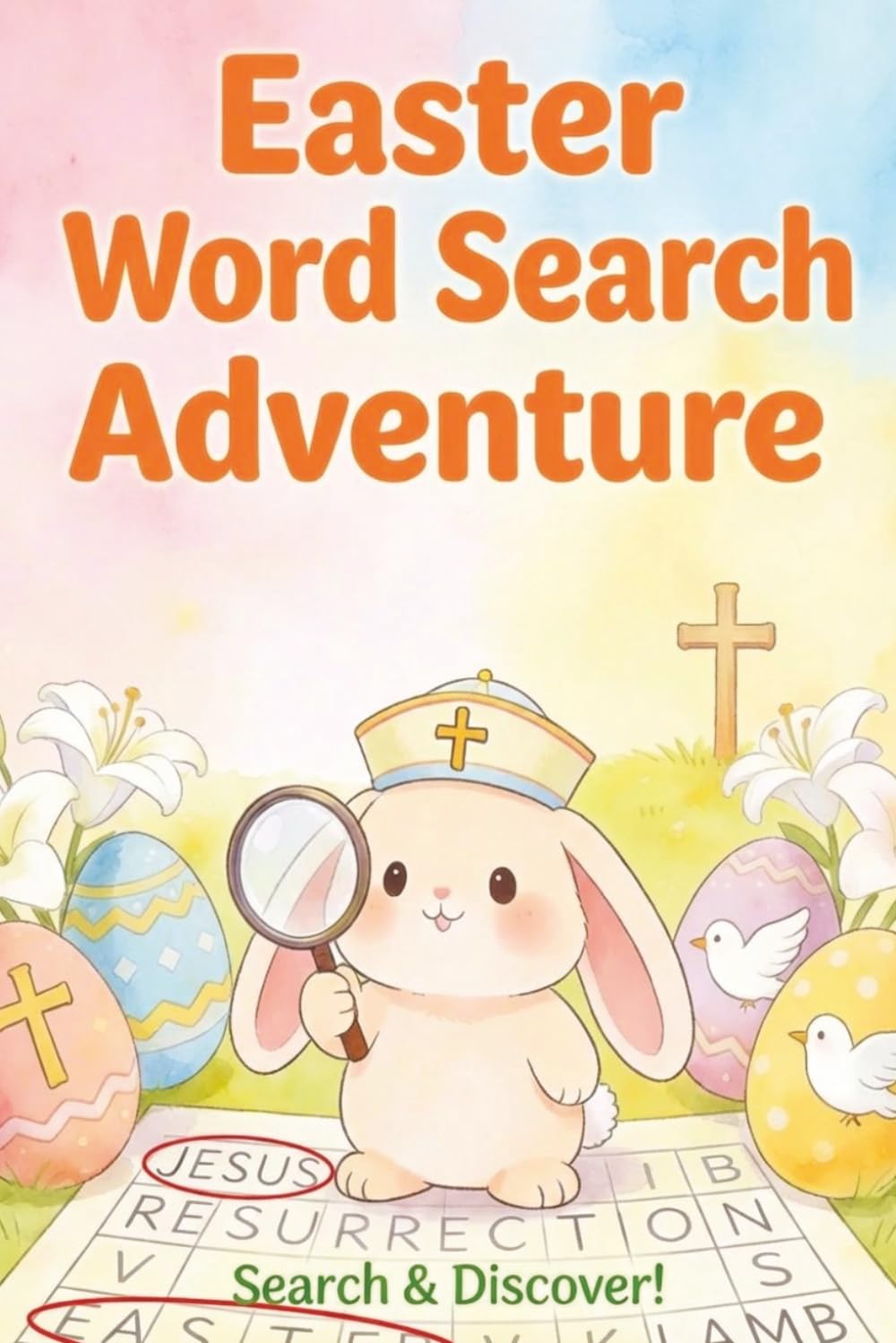 Easter Word Search: 55 Puzzles, Christian, Catholic, Bible Based Words