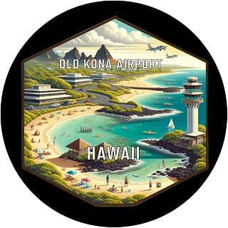 Old Kona Airport Hawaii Travel Destination Travel Destination Souvenir Coaster Paper 4 Pack