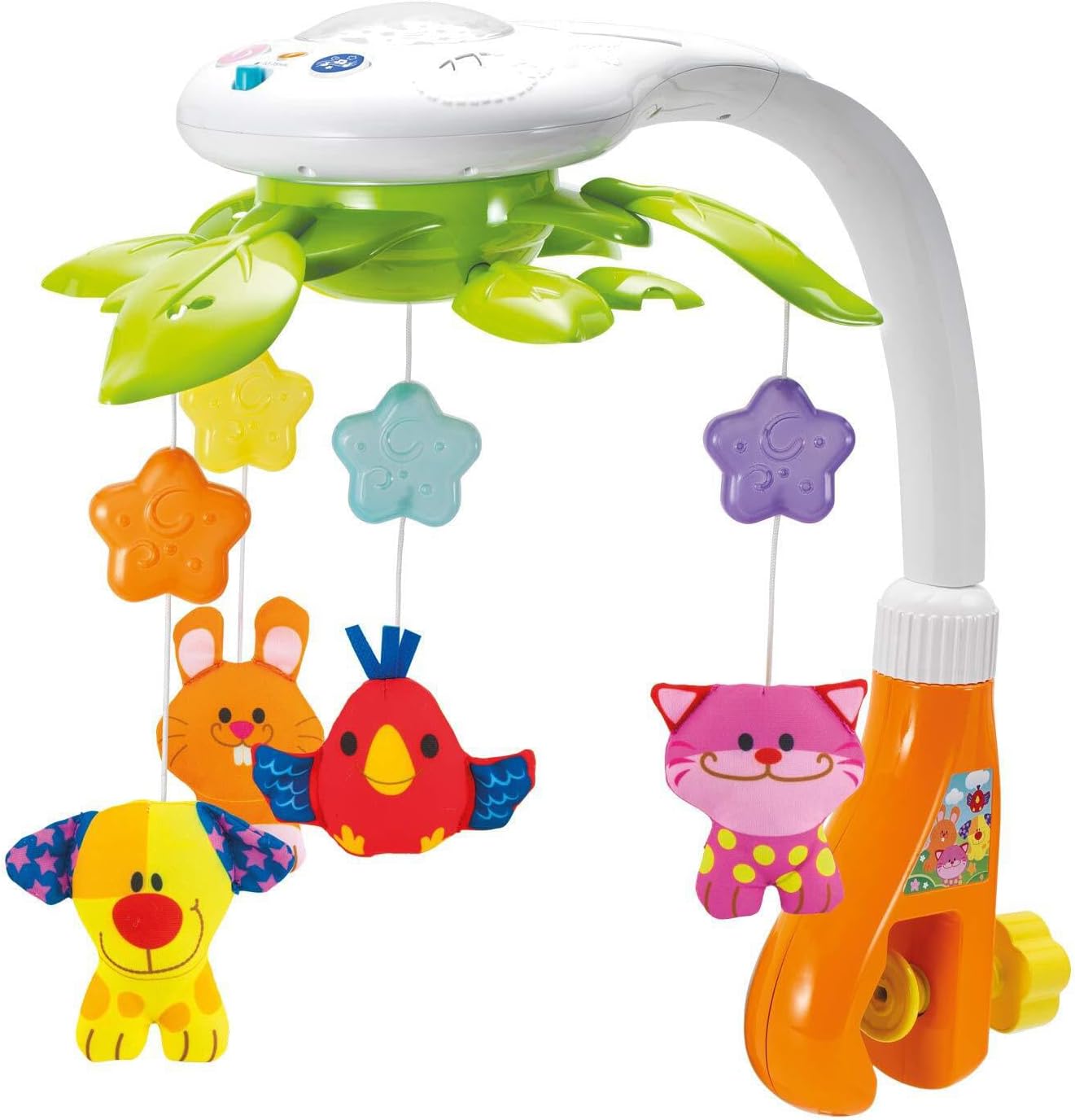 - Baby Crib Mobile with Music and Lights - Rotating Musical Mobile for Crib with Star Projector, Calming Lullabies, Nature Sounds - Nursery Crib Toys for Newborn Boys and Girls Ages 0-5 Months