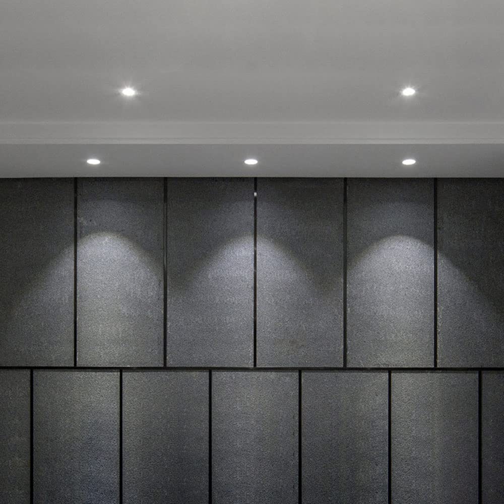 Focos Led Empotrables para Techo (Juego De 2), Carcasa De Aluminio, Focos De Acento para Interiores, Focos Direccionales para Sala De Estar Y Dormitorio.,3500k-15W