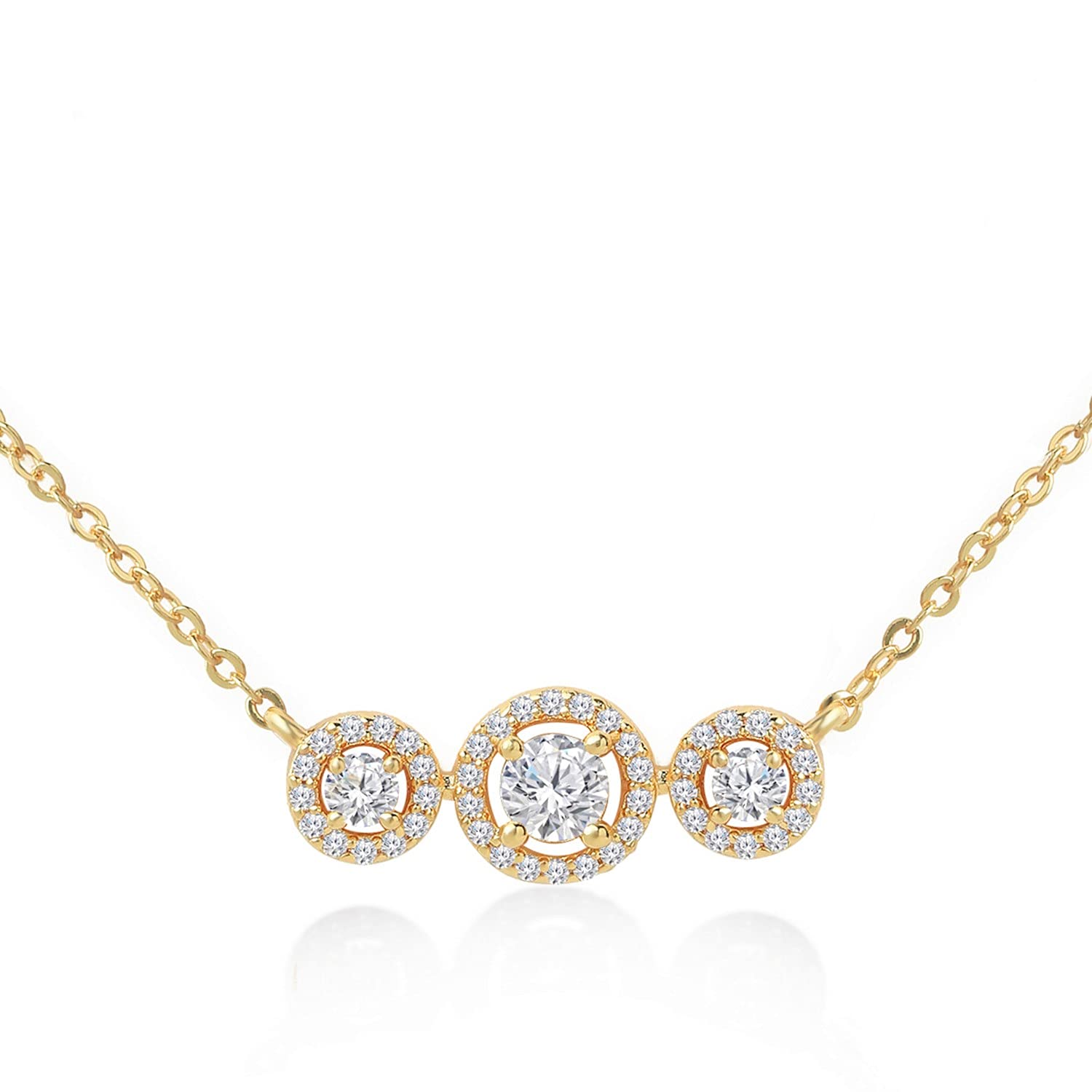 MINUTIAE Pendant Necklace With Austrian Cubic Zirconia For Women And Girls With Extendable Chain MINUTIAE Pendant Necklace With Austrian Cubic Zirconia For Women And Girls With Extendable Chain