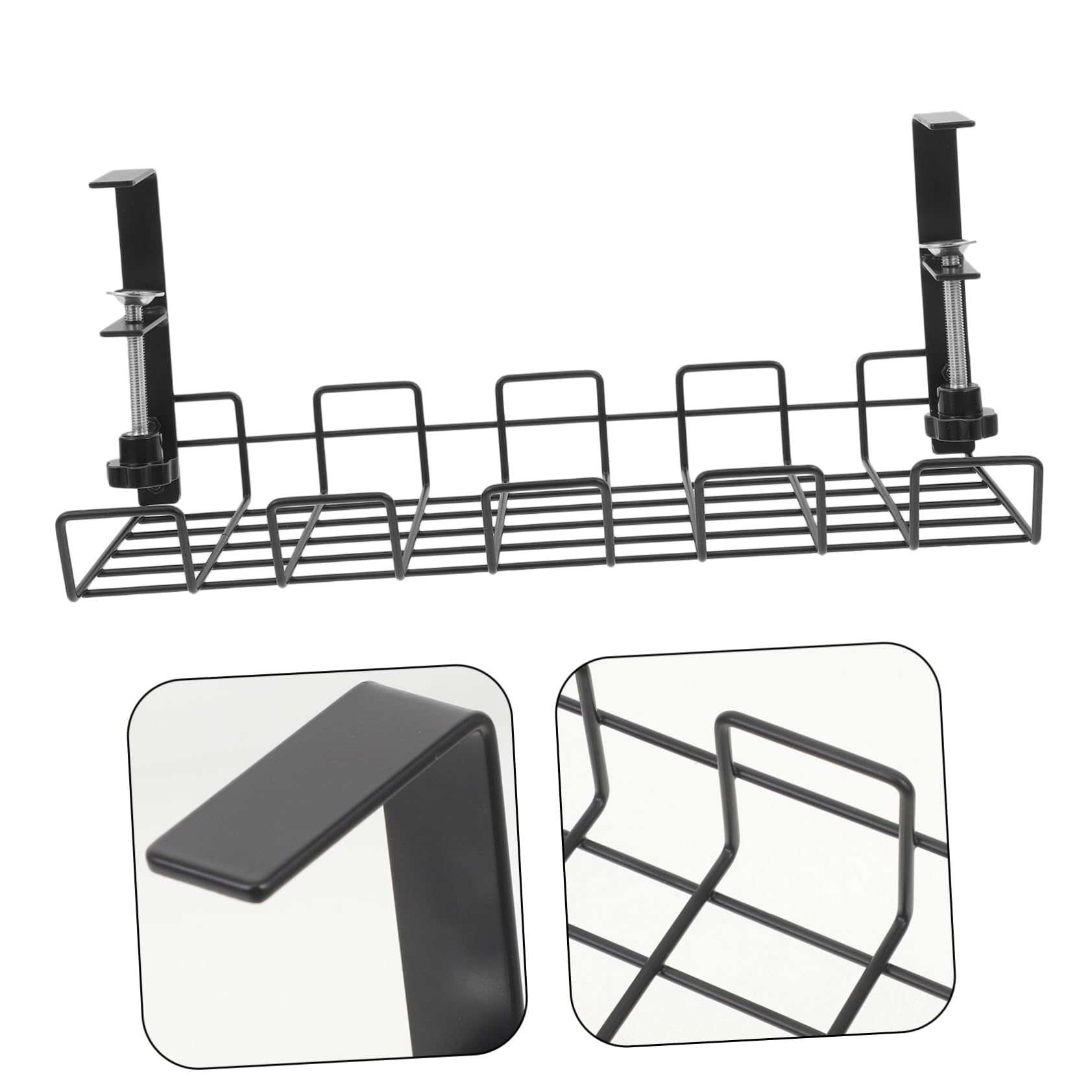 Portacavi Sotto Scrivania Carbonio Organizer Per Cavi Ufficio Struttura Resistente e Durevole Per Protezioni e Ciabatte Design Compatto Per Postazioni Di Lavoro Ordinati