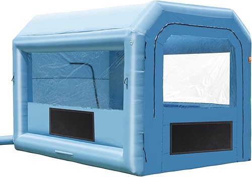 Miniatura 22 de VEVOR Cabina de pintura portátil, tienda de campaña de pintura en aerosol más grande con pantalla de piso y malla integrada, estación de tienda