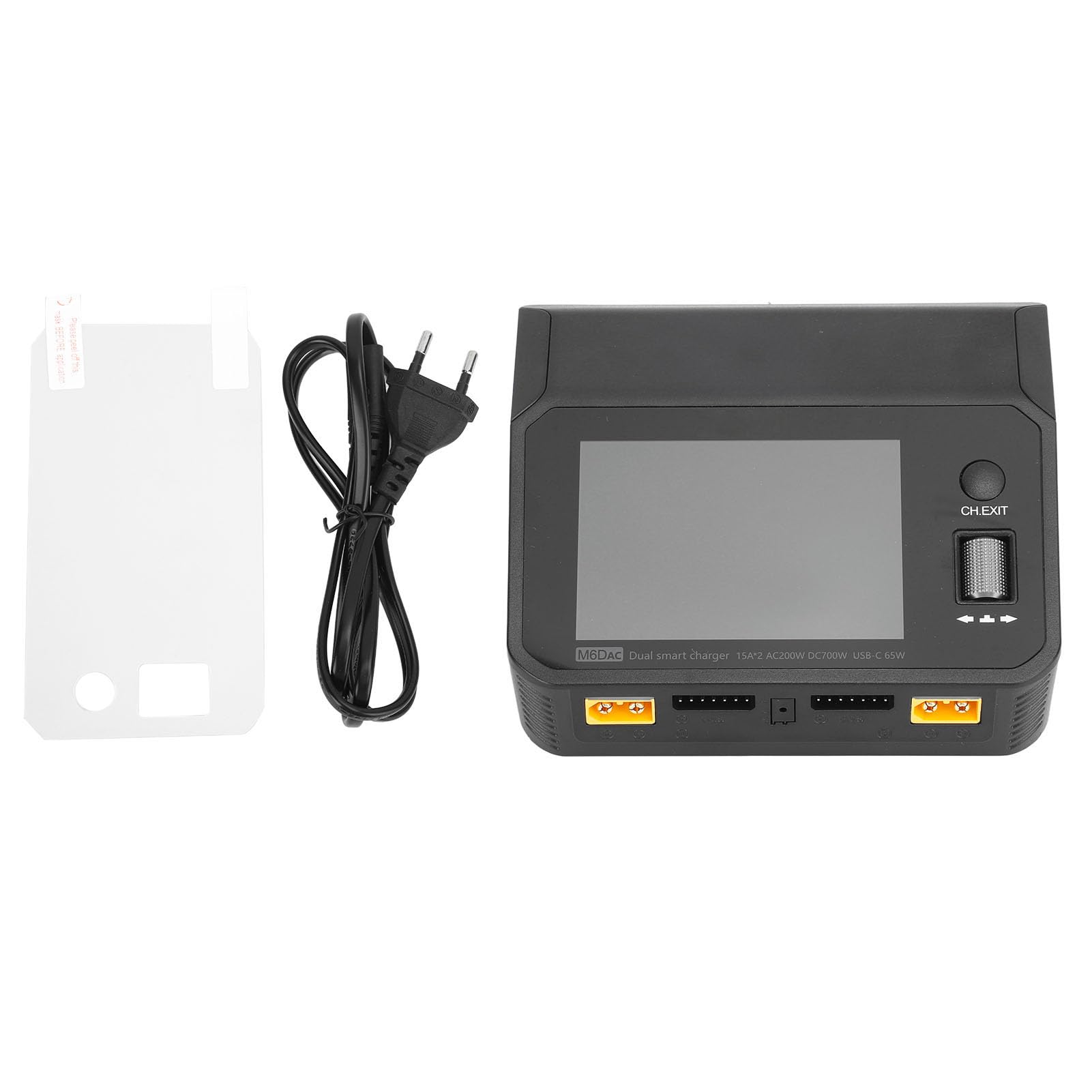 Naroote Caricatore della Batteria Dal Litio da 1 a 6s, Caricatore della Batteria Lipo 65W Carica Rapida per la LTO NIMH (Plug dell'UE 100-240 V.)
