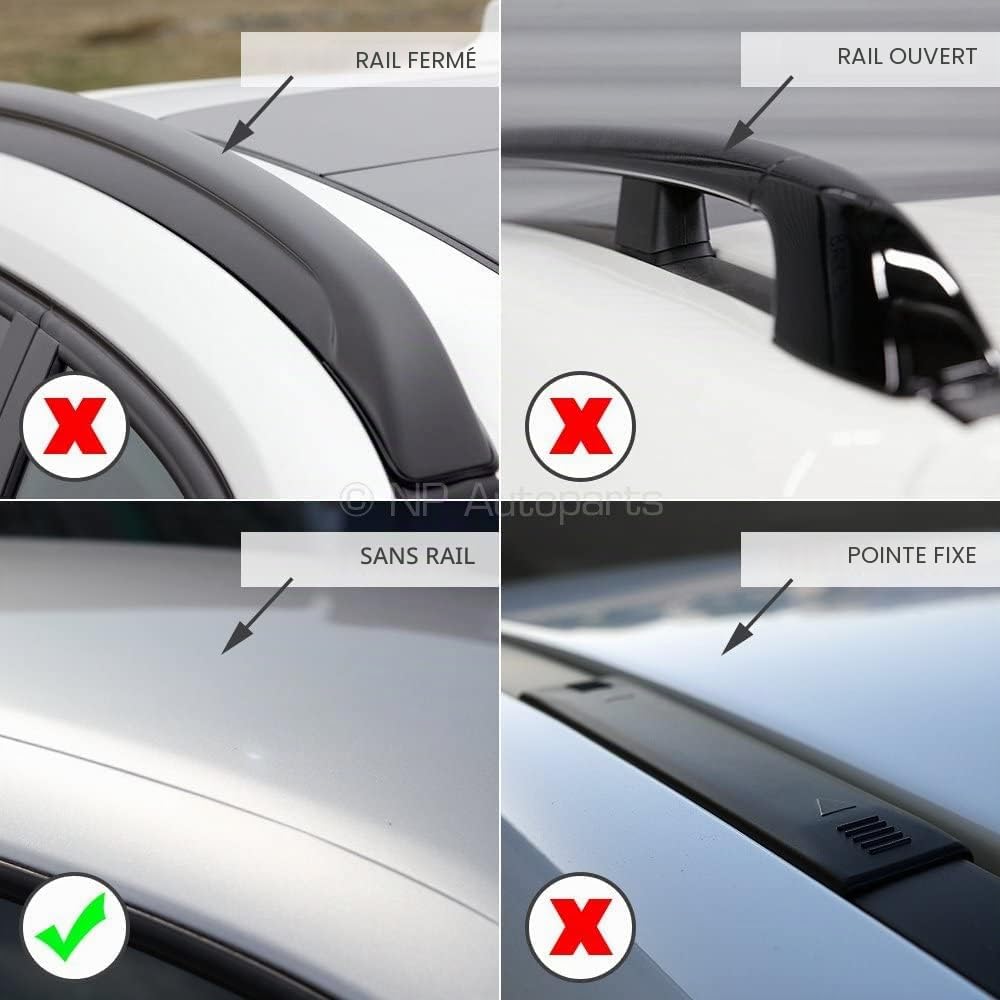 Barres de toit BS + IRON2 compatibles avec RENAULT SYMBIOZ à partir de 2024 (5 portes), porte-bagages en acier pour voiture sans railing sur le toit