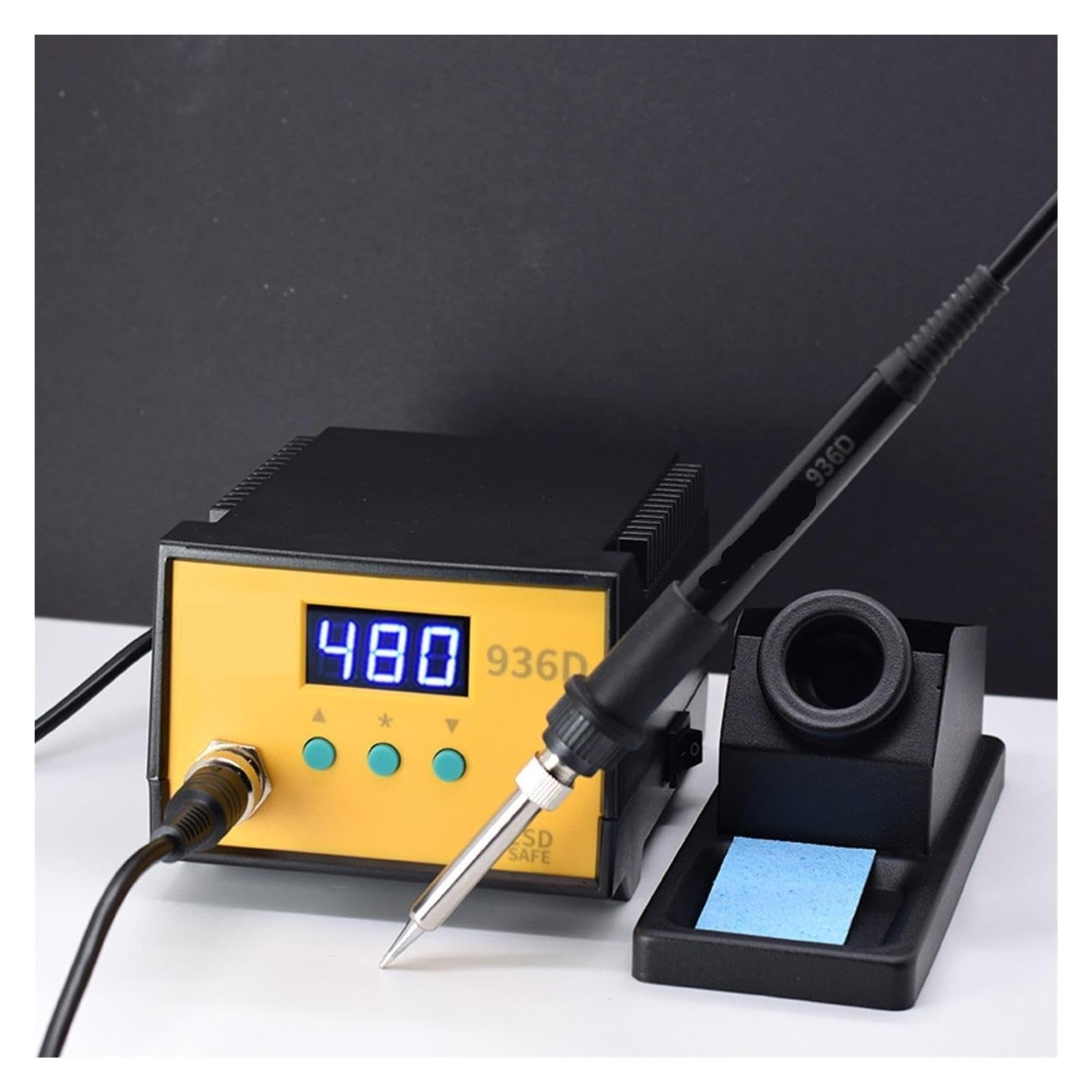 Stazione di saldatura, Stazione di saldatura 936D 60W Digitale a temperatura costante Saldatore elettrico per riparazione PCB domestico