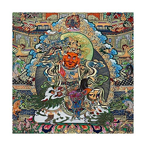 Thangka Tibetaans boeddhisme Thangka onder religieuze schilderijen van rijkdom van rijkdom (kleur: A, afmeting (inch… - Image 5