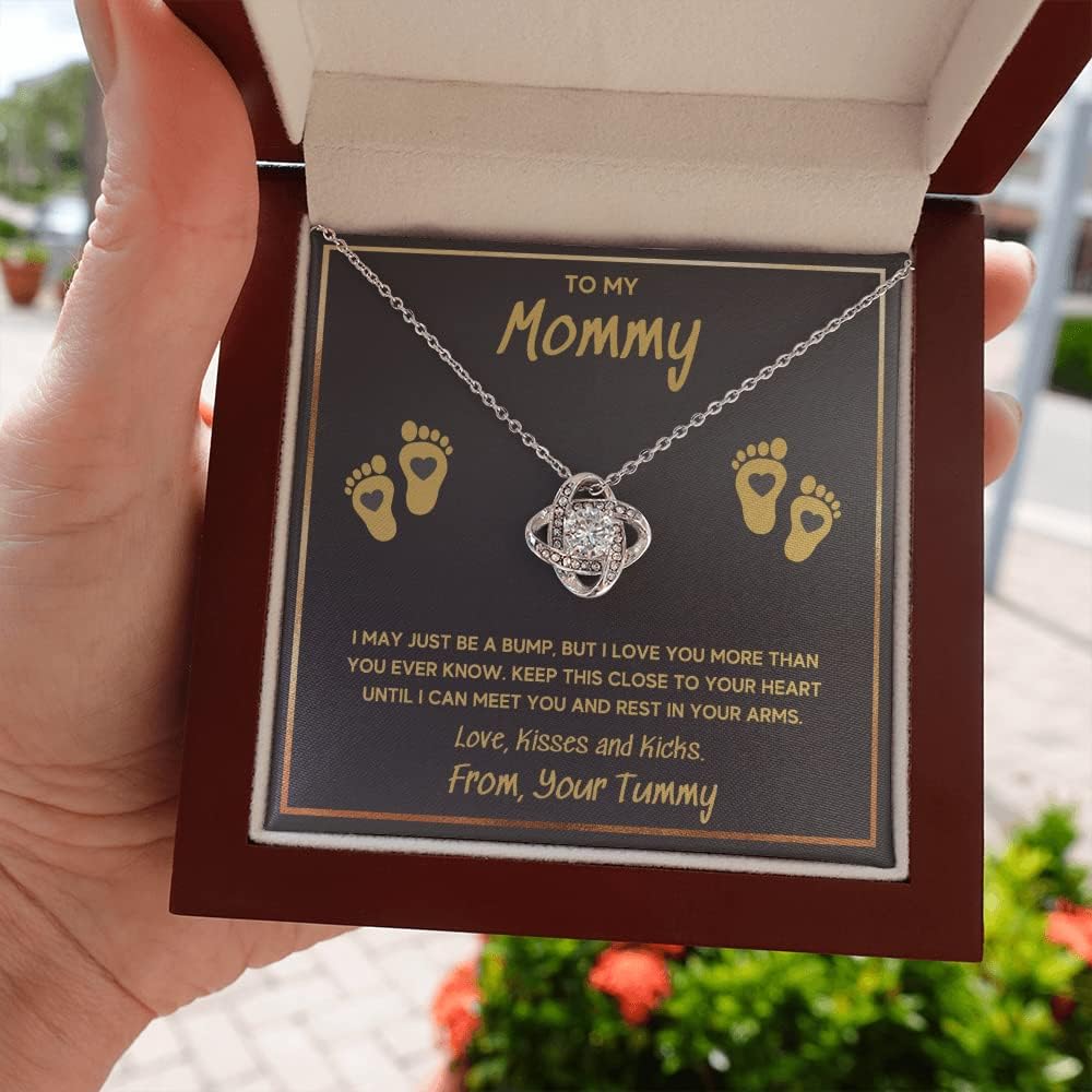 Baby Feet Jewelry Necklace, Mommy To Be Gifts For 1st Time Mom, To My Mommy Necklace Baby Bump, Gifts For Pregnant Women Mom To Be