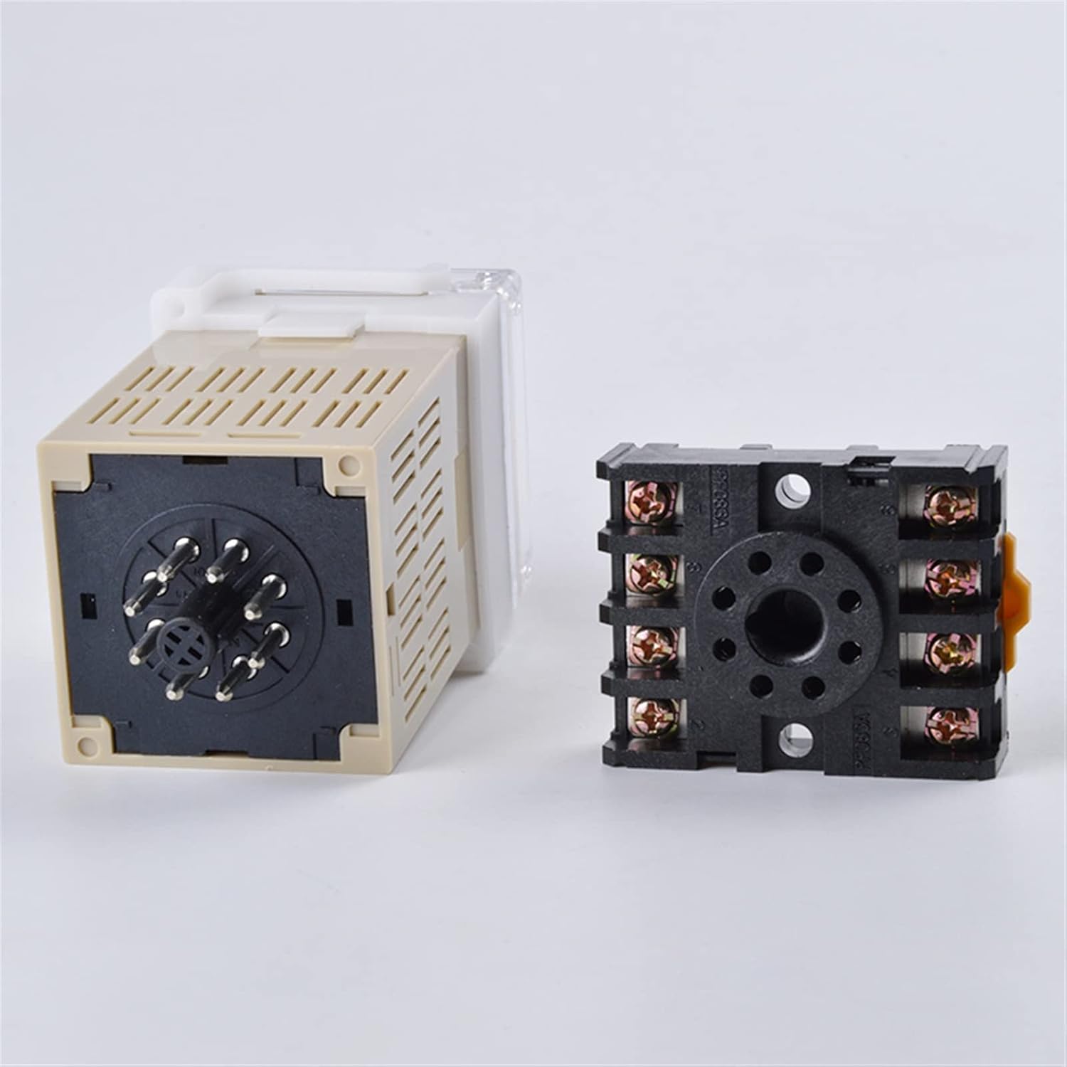 DH48S-s Repeat Cycle Time Delay Relay / 24v Timer Relawith Socket 0.01S - 99H 99M 8 Pins 1Pcs (Size : DC24V)