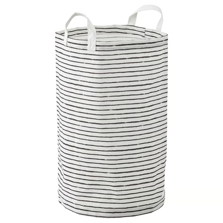 KLUNKA Laundry Bag White/Black, Foldable, 60 l, 100% Recycled Pol...
