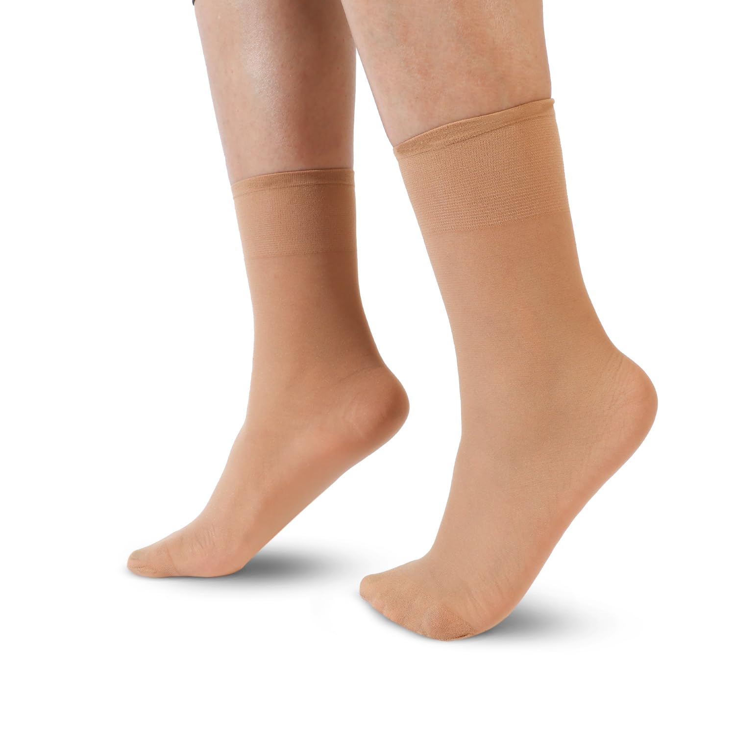 Ultra-Thin Transparent Nylon Sheer Socks (Pack of 5)