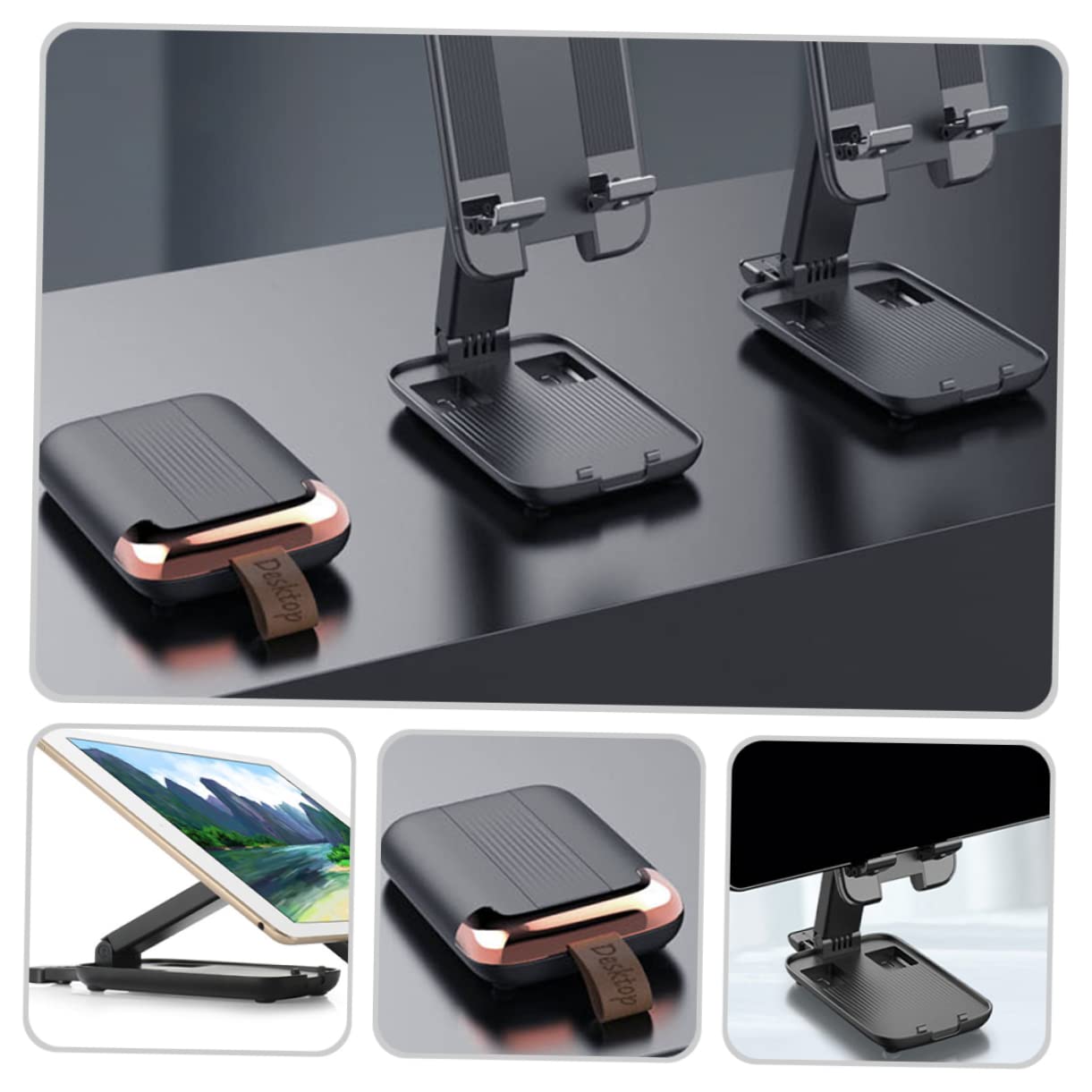 Smartphone e Tablet Pieghevole per Scrivania Holder per Videochiamate e Visione Film Design e Stabile Accessorio per Cellulari e Tablet