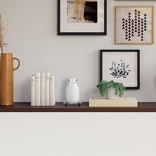 Miniatura 6 de Beautyflier Bandeja portavelas perfumada, soporte de vela con pedestal para Yankee Candle Classic de 22 onzas, tarro grande de una sola mecha, placa