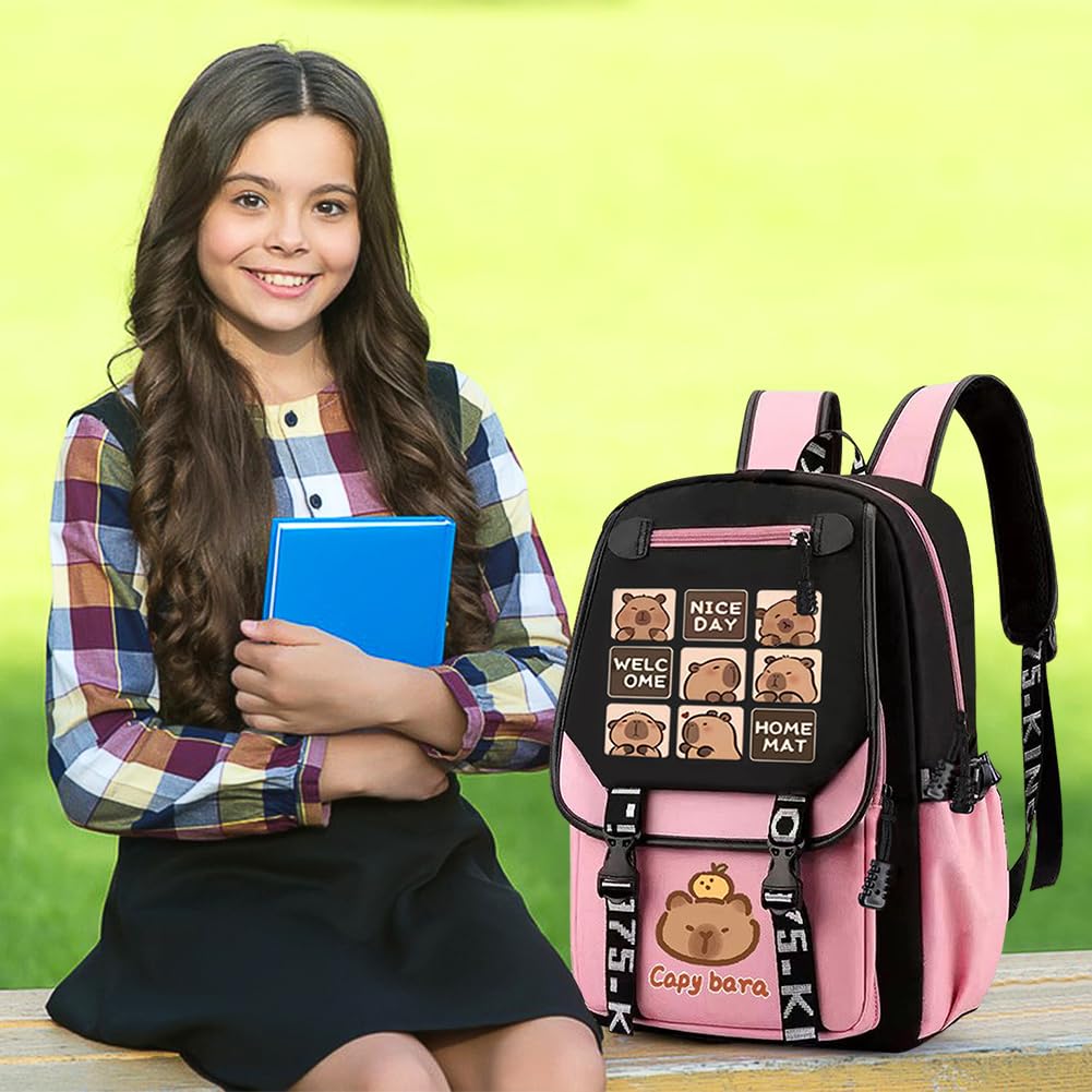 Capybara Zaino per Bambini, Zainetti per Bambini la Scuolas, Zain Zainetto Casual Leggero Elementare Borsa Zaino Viaggio Grande Capacità per Bambino Zainetto Scuola Viaggi