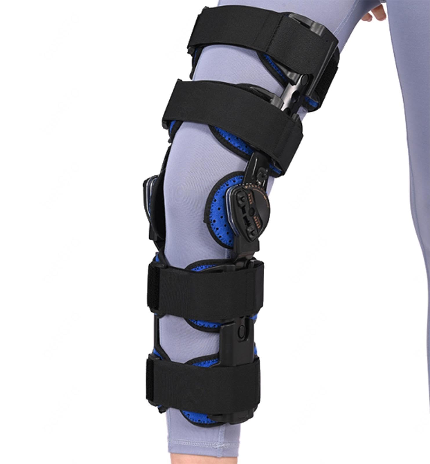 Rodillera para Dolor de Rodilla,Inmovilizador con Bisagras Ajustable con Estabilizadores Laterales,Rodillera Ortopédica con Bloqueo Rotuliano para Artritis,Posoperatorio,Desgarro de Menisco