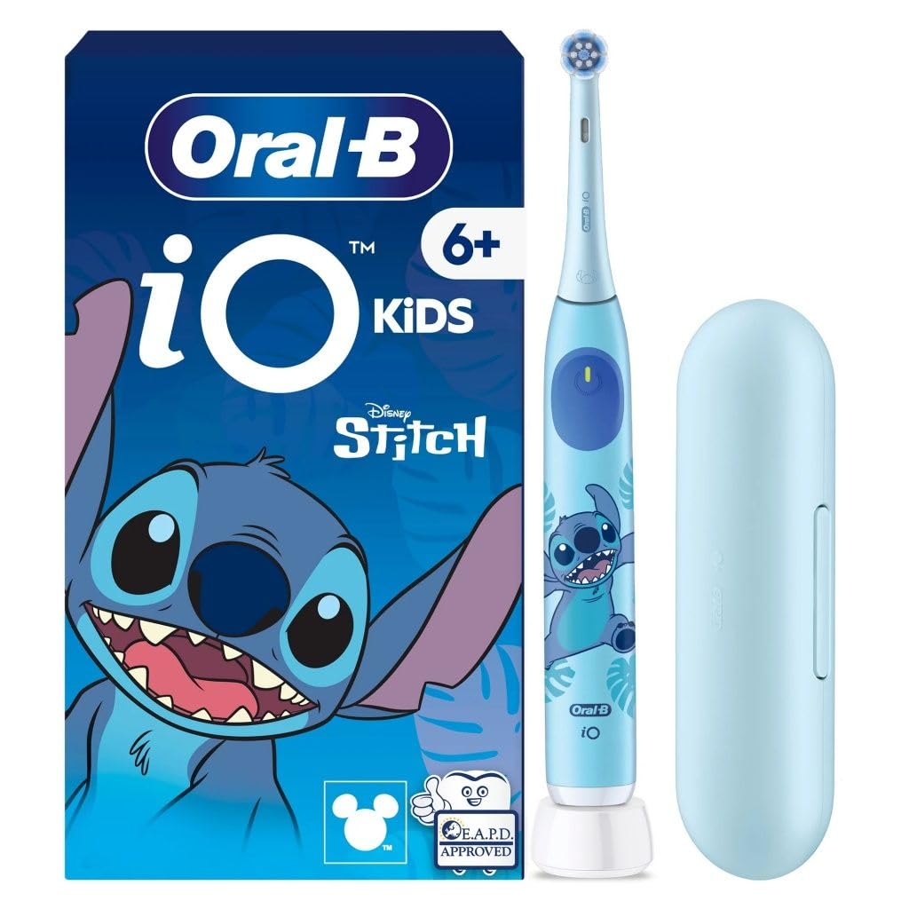Oral B iO 2 Junior Stitch Zahnbürste für Kinder, mit Etui, Weiß
