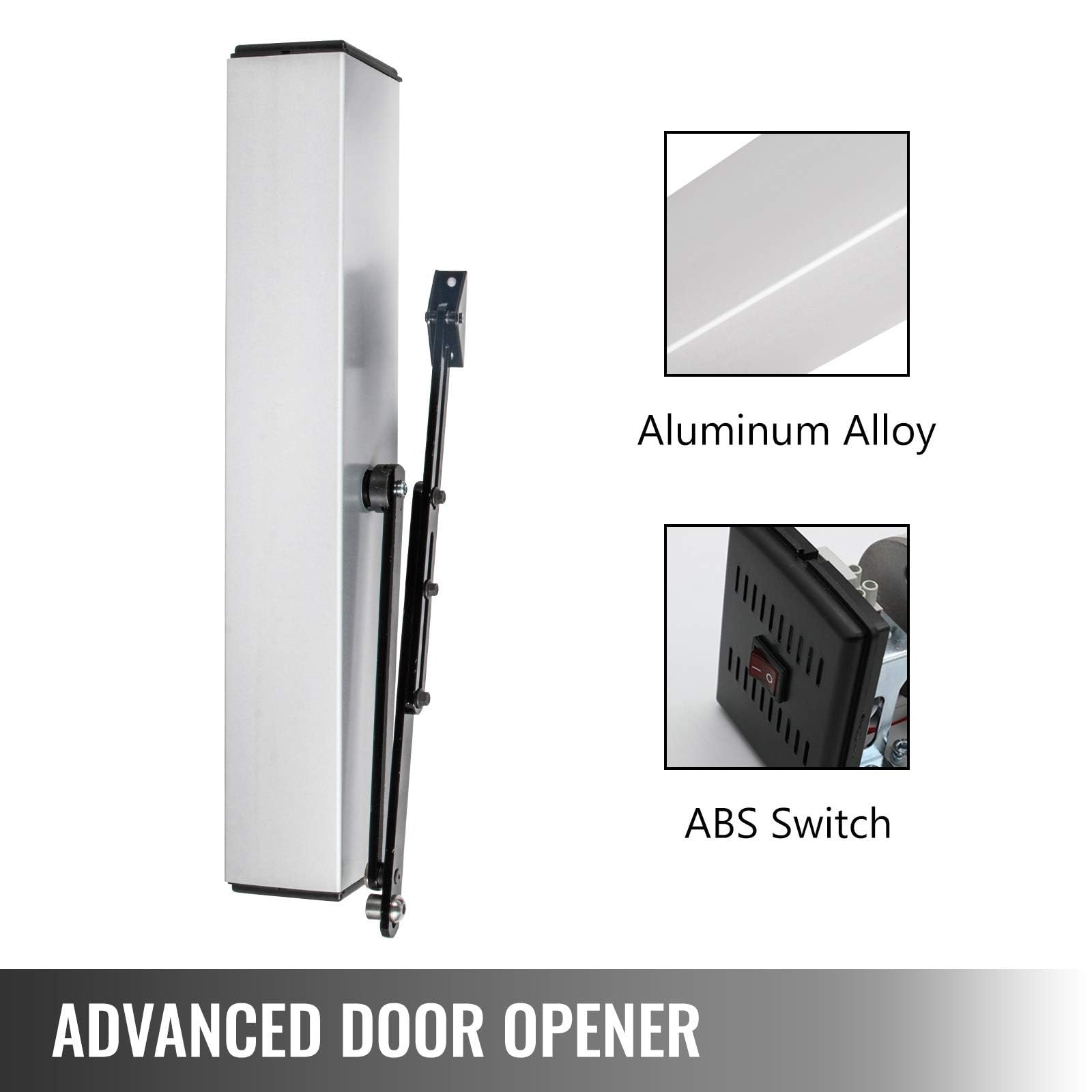 Abridor y cierre automático de puerta oscilante con sensor y control remoto, motor eléctrico resistente para acceso manos libres