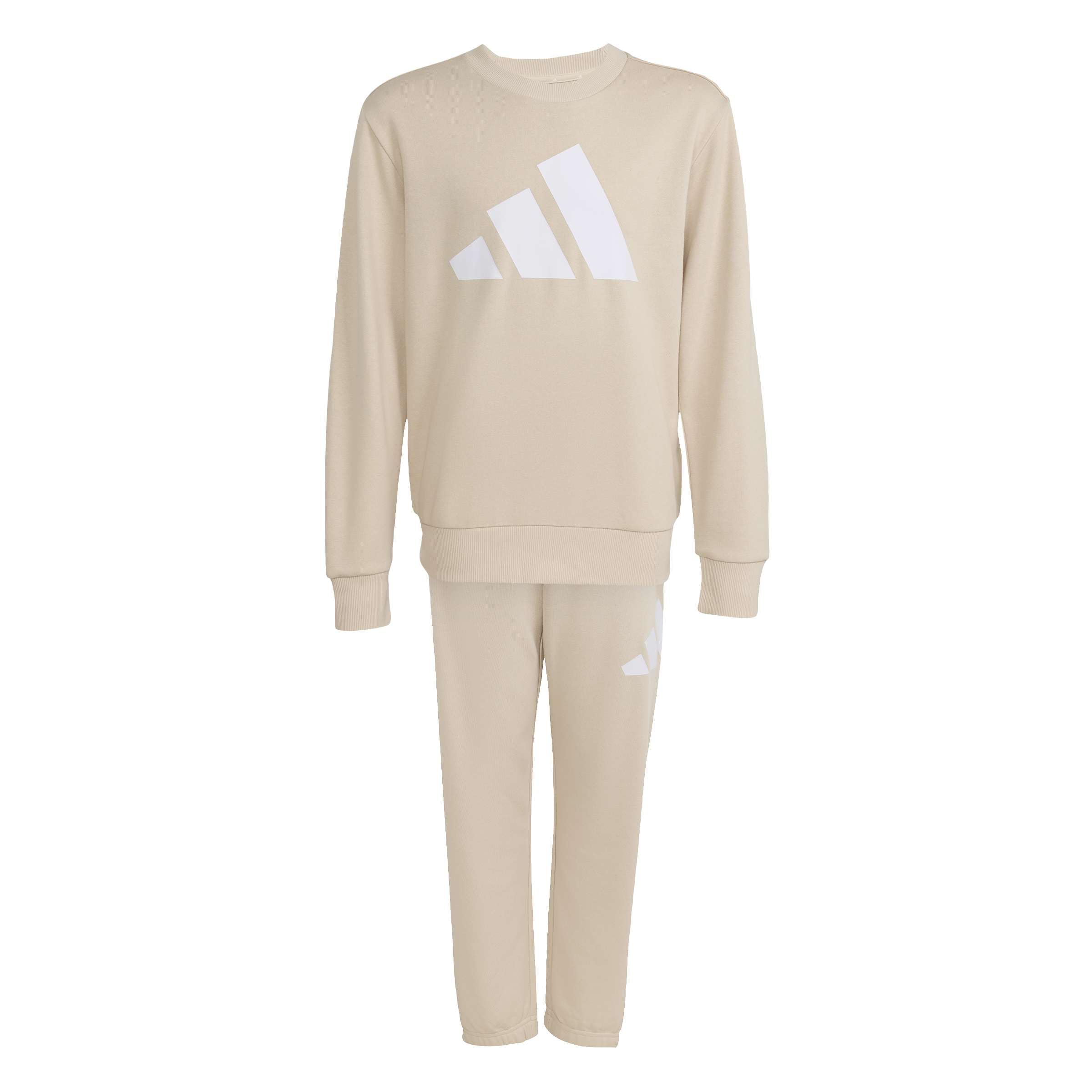 Adidas Unisex Kids Beige Kids' Fleece Tracksuit Essentials