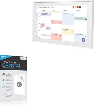 BoxWave Screen Protector Compatible with Skylight Calendar 15 inch - ClearTouch Crystal 2-Pack, HD Film Skin - Shields from Scratches