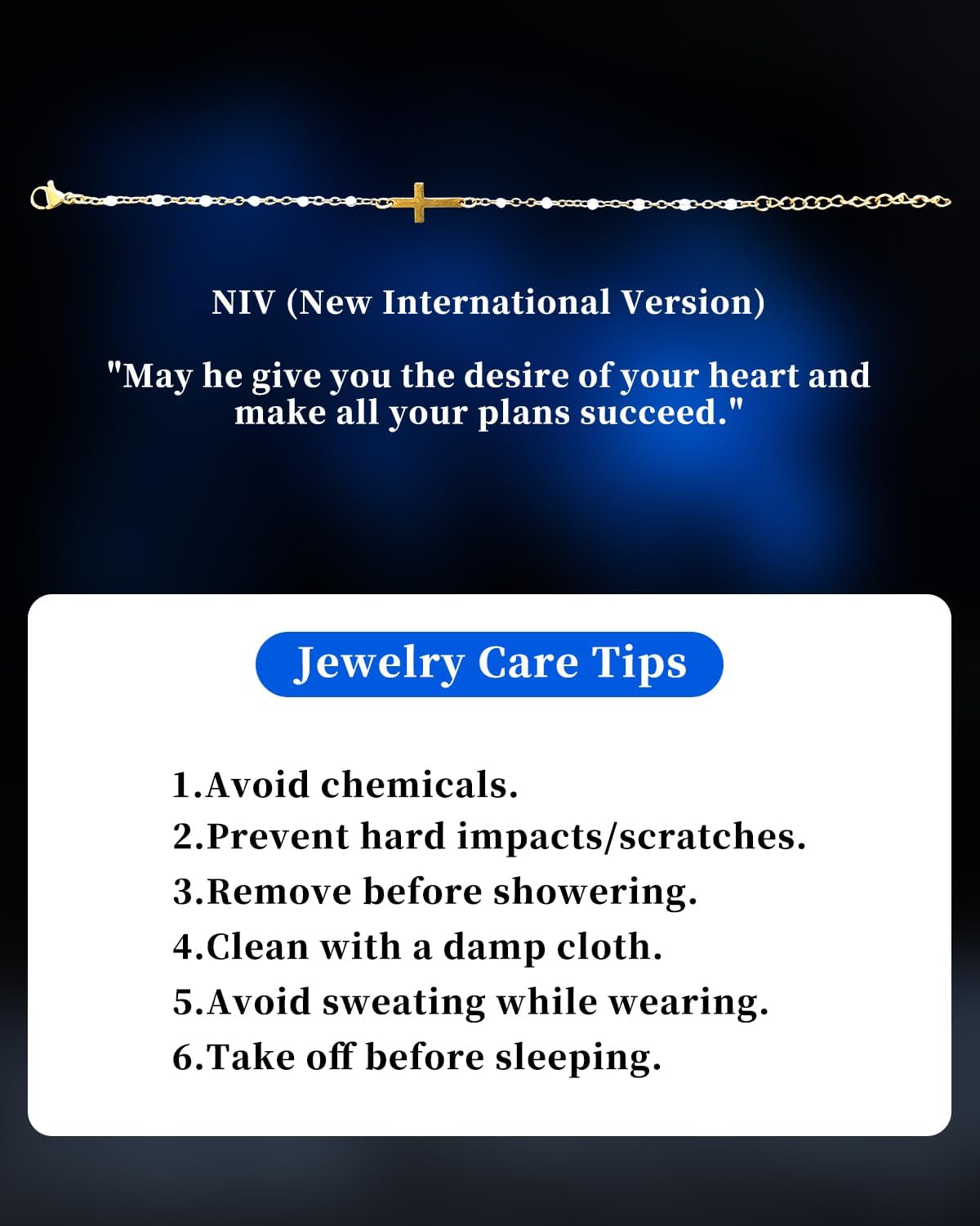 14K Gold Plated Sideways Cross Bracelet for Women - Religious Cubic Zirconia Station Bracelet - Ideal for Confirmation, Baptism & Mother's Day Gifts - Image 7