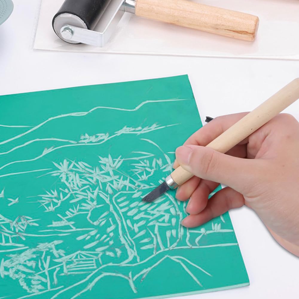 Nuyoah Lot De 2 Tampons En Caoutchouc Pour Impression Linoléum - Format