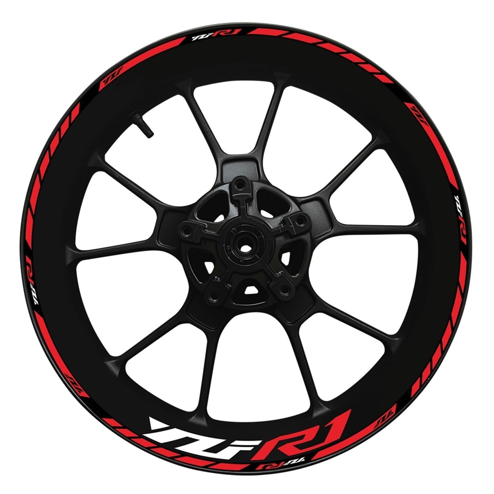 Motorcycle Wheel Hub YZF R1 Decal Decoration Set Rim Modification Reflective Sticker for Yamaha YZFR1 2022 Decorative(Color22)