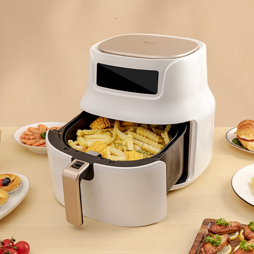Friggitrici Friggitrice Ad Aria Friggitrice Elettrica Automatica Multifunzionale per Uso Domestico Friggitrice Intelligente Non Friggitrice di Grande capacità 1500 W Ad Alta Potenza