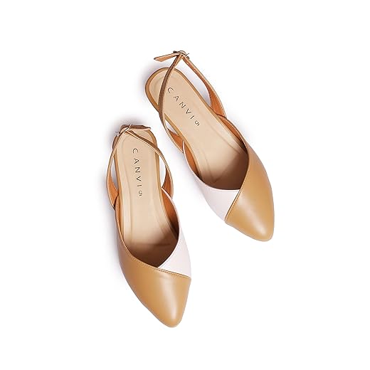 CANVI Stylish | Fancy | Comfortable Women's Ethnic Flats Sandals for Women and Girl, Synthetic Leather Sandals Casual Summer Beach Shoes Sandal