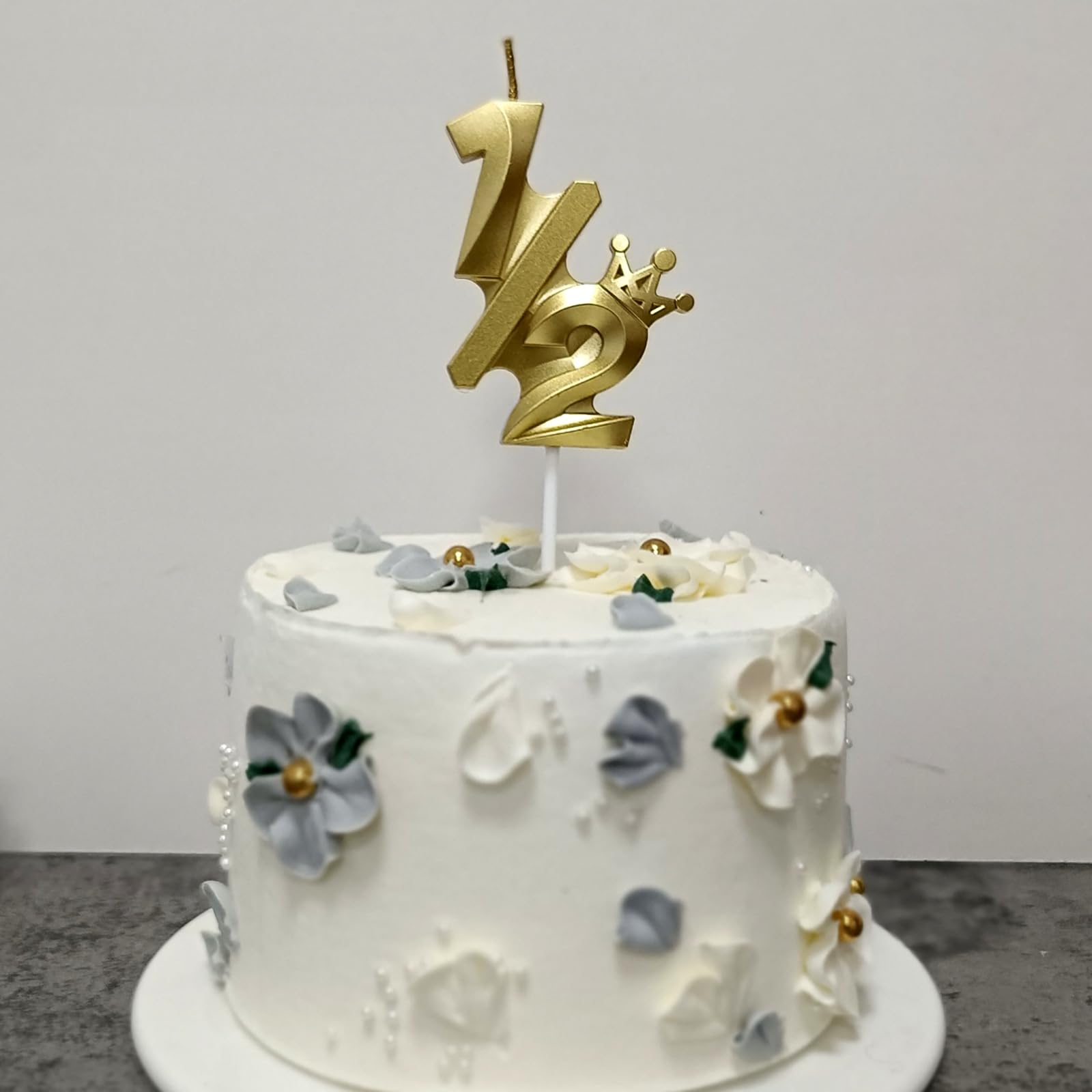 Amazon.co.jp: Jumochi ナンバー1/2 バースデーキャンドル 半歳 6ヶ月