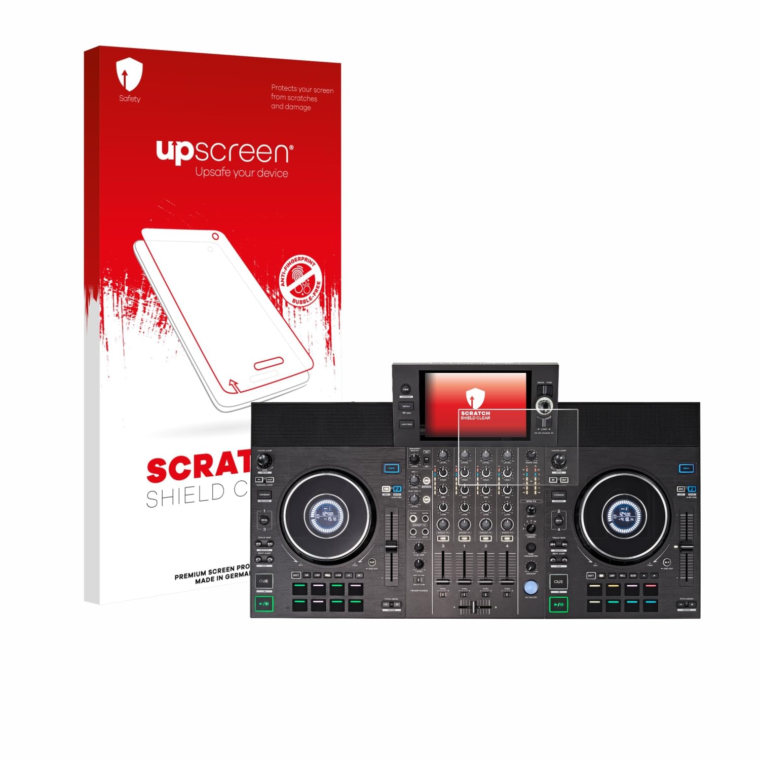 upscreen Scratch Shield Screen Protector Compatible with Denon DJ SC Live 4 (Jog) - HD-Clear, Anti-Fingerprint