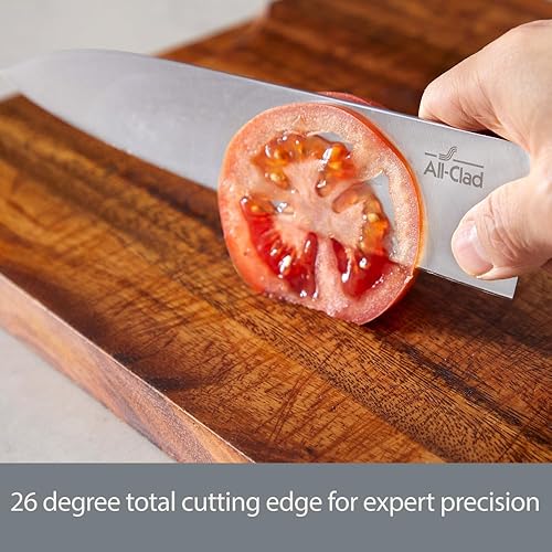 Miniatura 3 de All-Clad Cuchillo de pelar curvo de acero inoxidable alemán forjado de 3.5 pulgadas, totalmente forjado, precisión experta, cuchillo de cocina