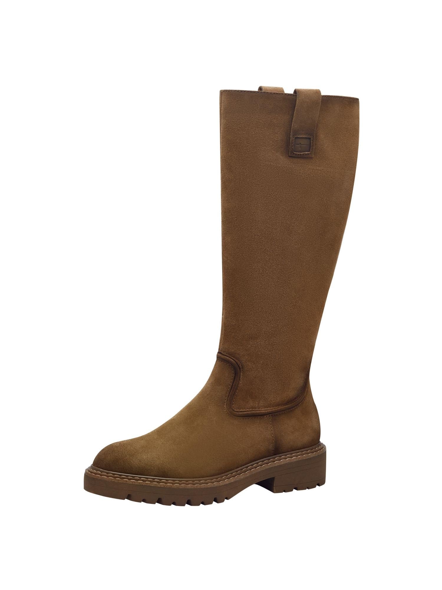 Tamaris Damen Langschaft-Stiefel Blockabsatz