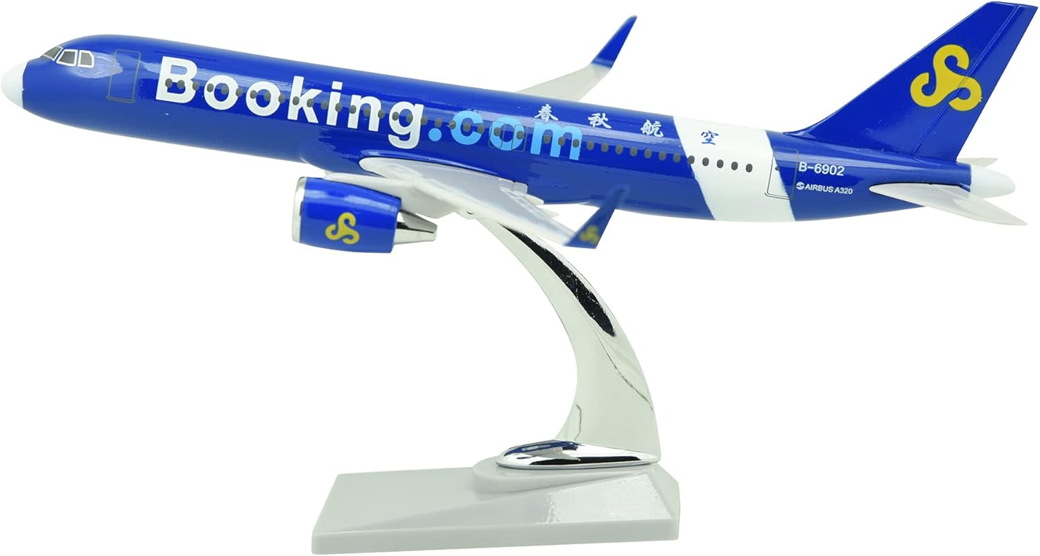 TANG DYNASTY 1:200 7.6inch Air Bus A320 Spring Airlines Resin Blue Airplane Model Plane Toy Plane Model