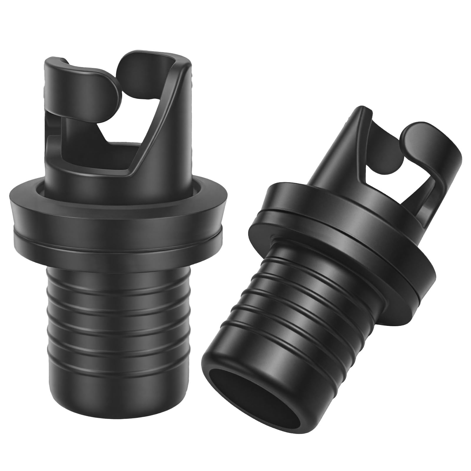 2 Pezzi Adattatore per Valvola Gommone, Nero Adattatore Pompa SUP, Plastica Adattatore per Kayak Valvola H-R, Adattatore Pompa per Gonfiabili, Adattatore Valvola Aria SUP per Barca, Gommoni