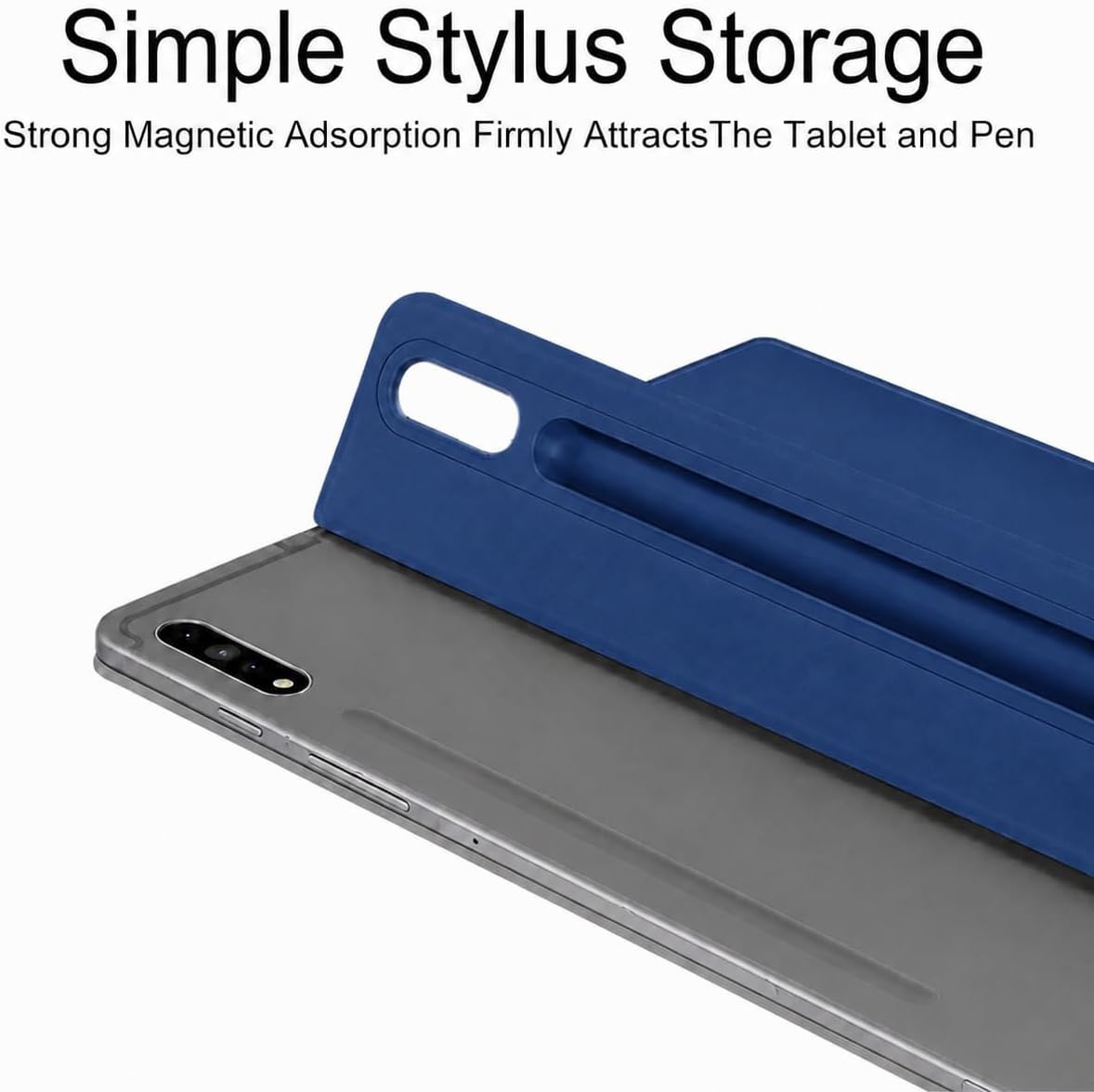 Magnetic Case for Galaxy Tab S8 11 inch 2022 (SM-X700/SM-X706)/S7 2020 (SM-T870/T875) with S-Pen Holder, Lightweight and Slim Magnetic Stand Case with Auto Sleep/Wake, Blue