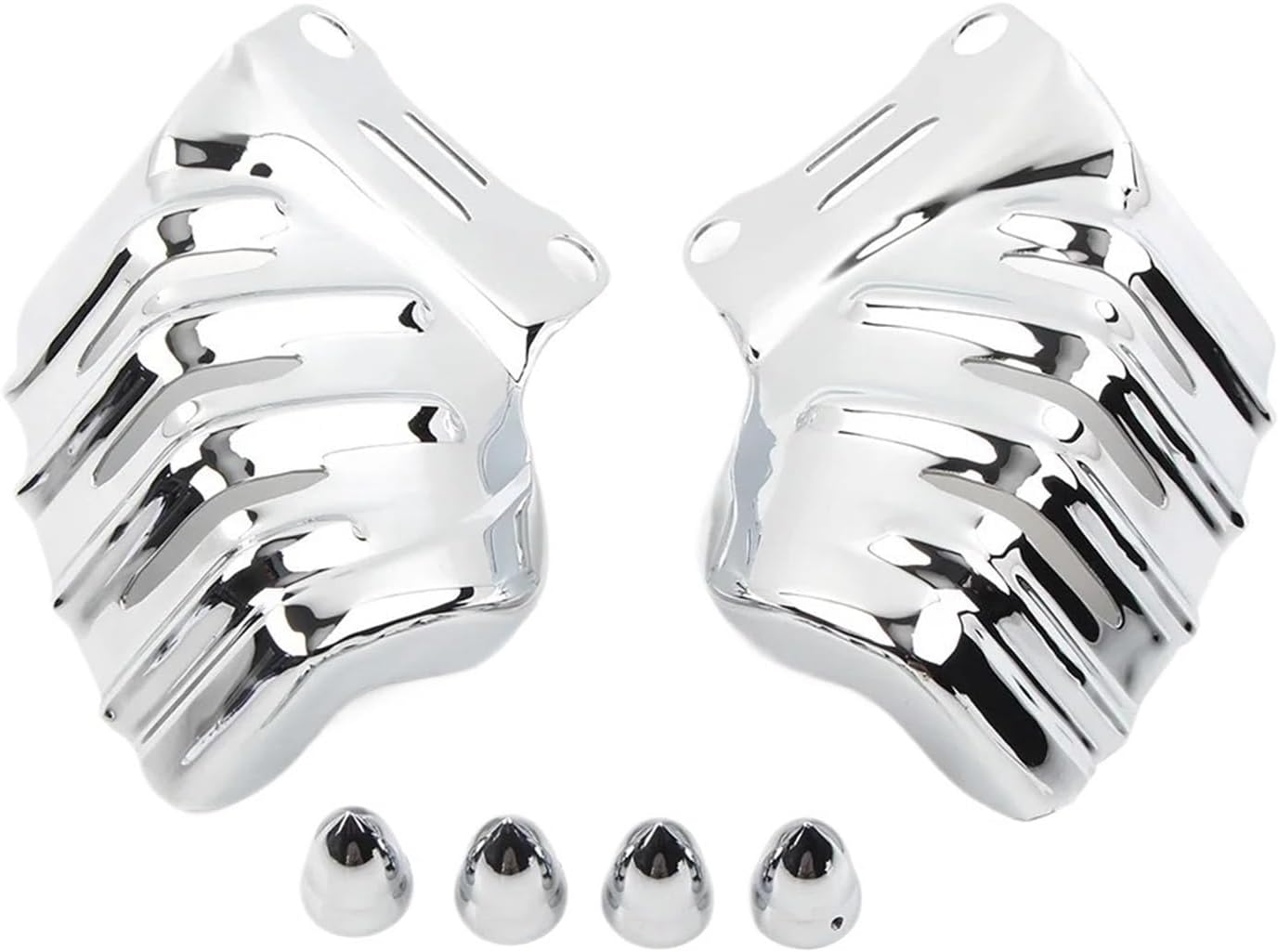 BMT(タイリ) ハーレー ツーリング ロードグライド ウルトラ FLTRU バイク用スチールフロントキャリパーカバー ブラック/ク