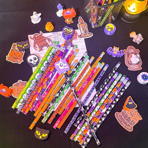 24 Lápices Halloween con Goma y Diseño Temático miniatura 4