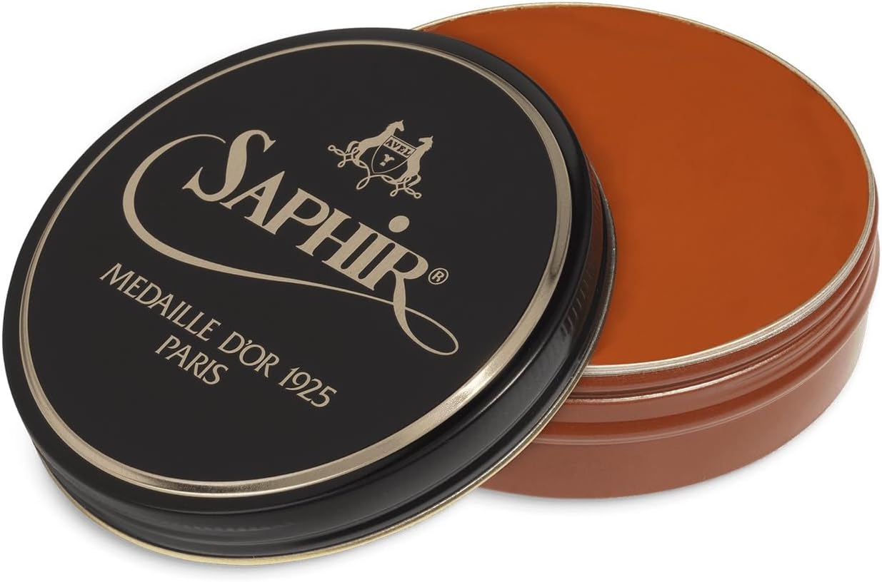 NOIR Medaille d’Or Pate De Luxe - Natural Wax Shoe Polish for Leather Shining, Cognac, 50ml