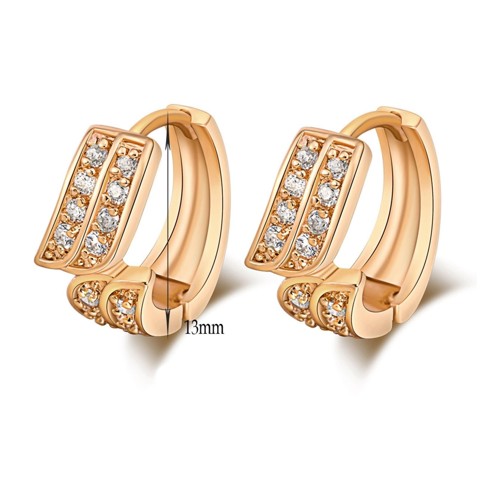 KnSam Pendientes de aro auténticos de oro Au750 de 18 quilates, con moissanita, sin níquel, oro amarillo 750