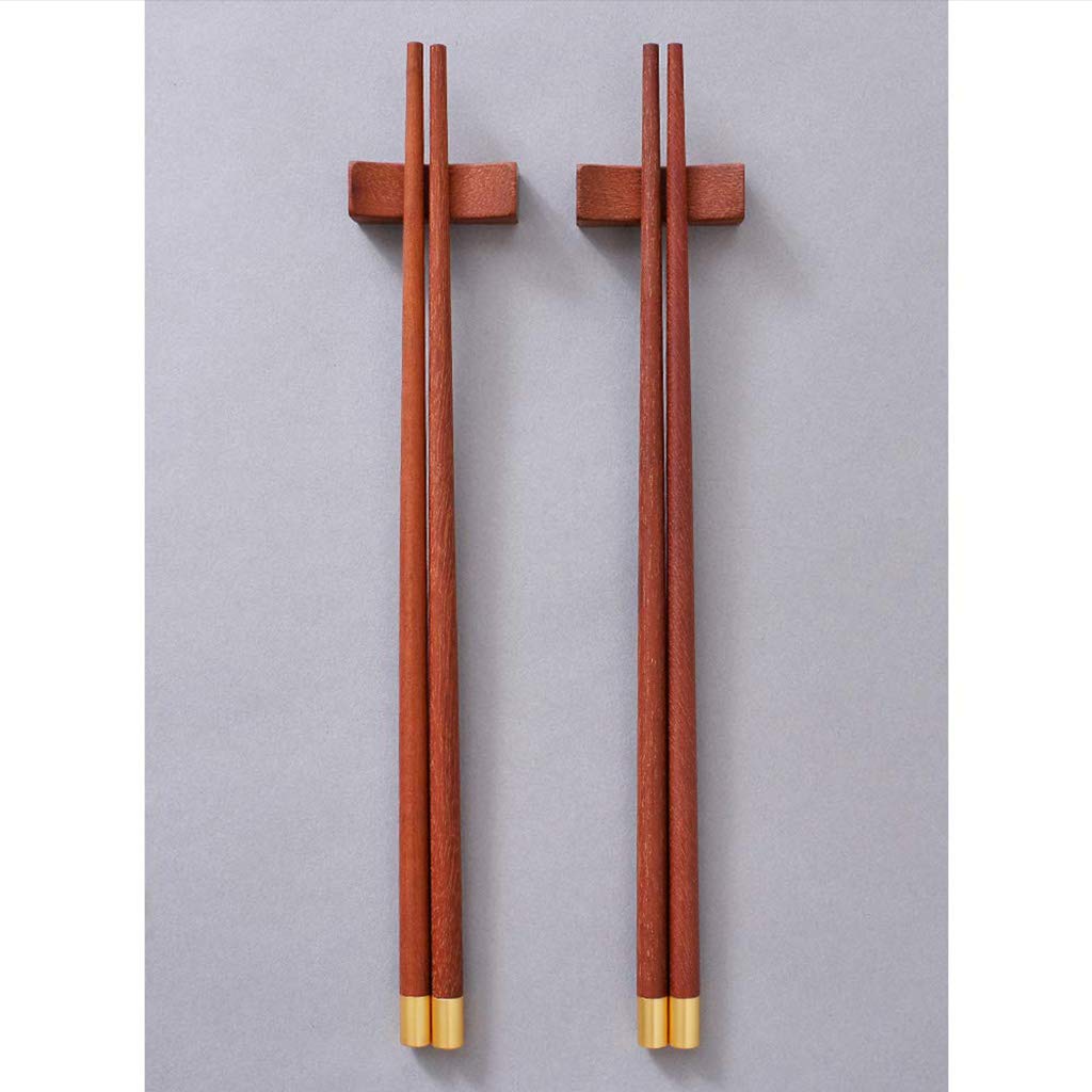 Coffret Cadeau de Baguettes japonaises en Bois avec étui, 5 Paires de Baguettes réutilisables, Baguettes de Luxe en Bois Naturel, Baguettes à Sushi Chinoises antidérapantes, Baguet(B)