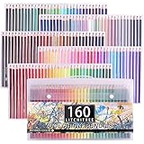 Lápices para colorear Brutfuner - Juego de lápices de colores, base suave, 160 lápices de colores, para adultos, artistas, bocetos y niños
